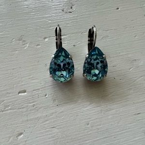 Mariana Silver Drop earrings with blue stones